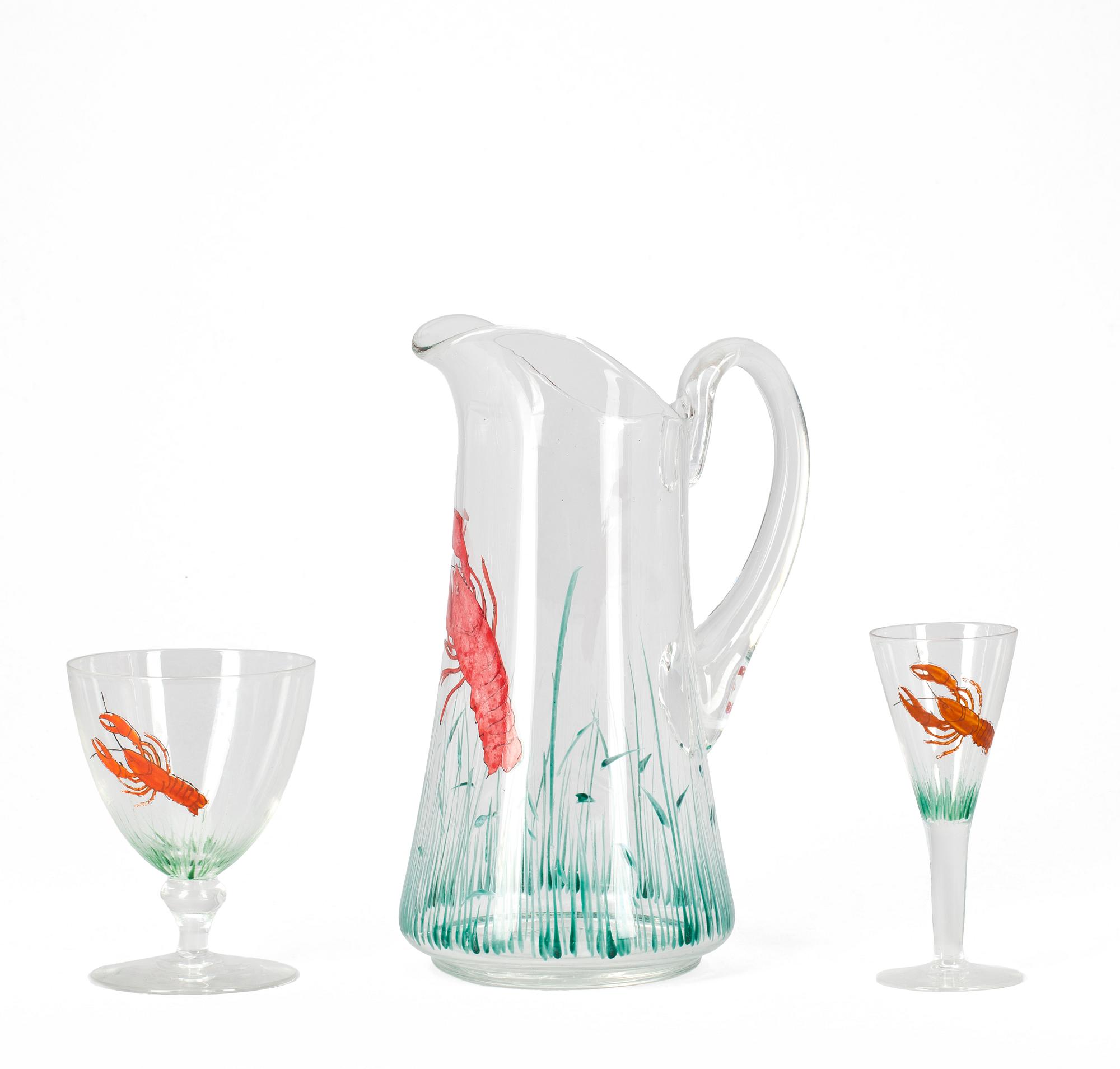 GLASSERVIS, 25 delar, 1930-40-tal.