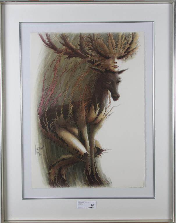 SAINT-GENIES, färglitografi, signerad o numr 146/200.