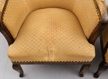 FÅTÖLJER, 1 par, 1900-talets första hälft.