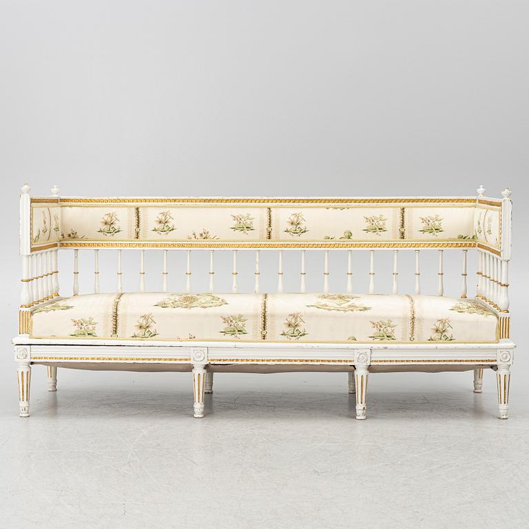 Sofa, Gustavian, late 18th century.