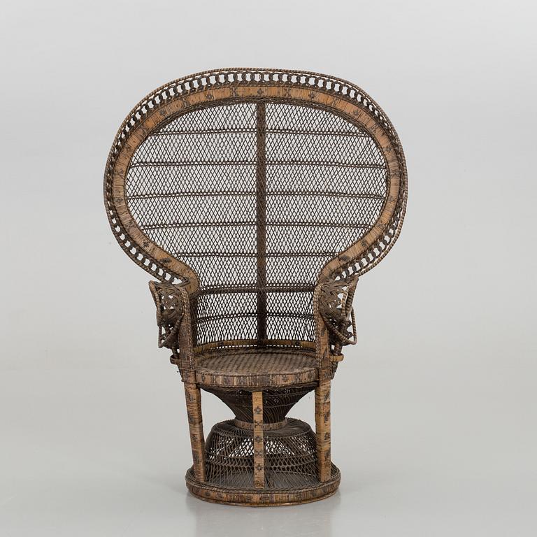 a rattan chair, late 20th century,