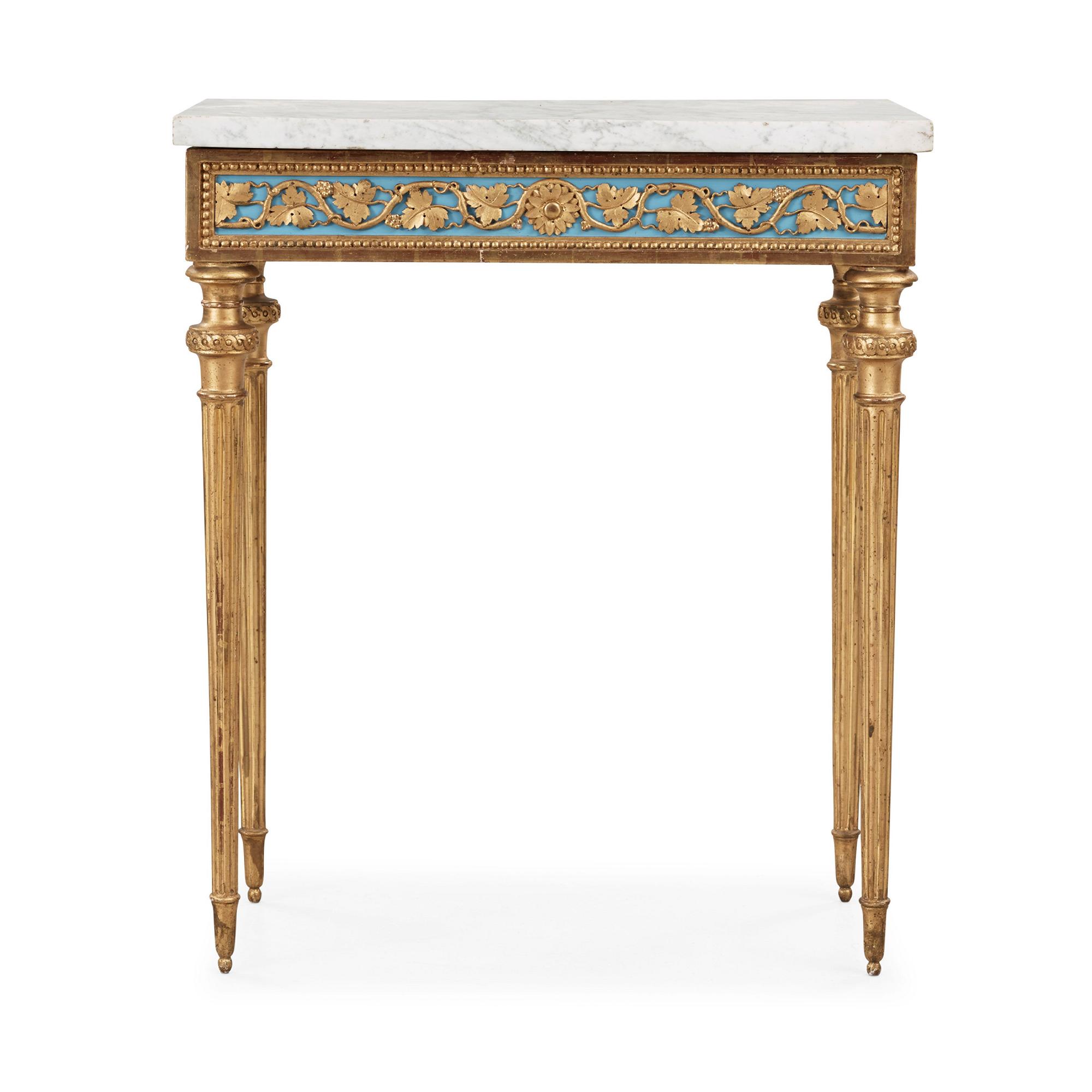 KONSOLBORD. Gustavianskt stockholmsarbete i Pehr Ljungs art, 1700-talets slut.