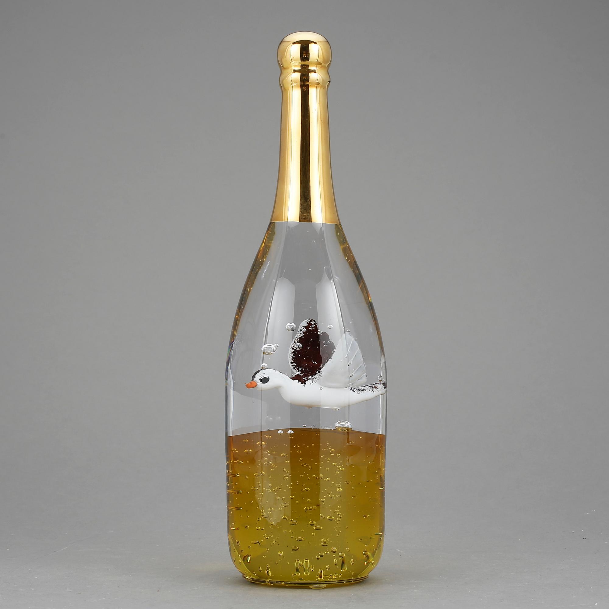 SKULPTUR, glas, Kjell Engman, Kosta Boda, signerad.