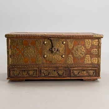 A DEKORATIVE CHEST, "Kuwaiti chest" Middle East late 19th and early 20th centuries.