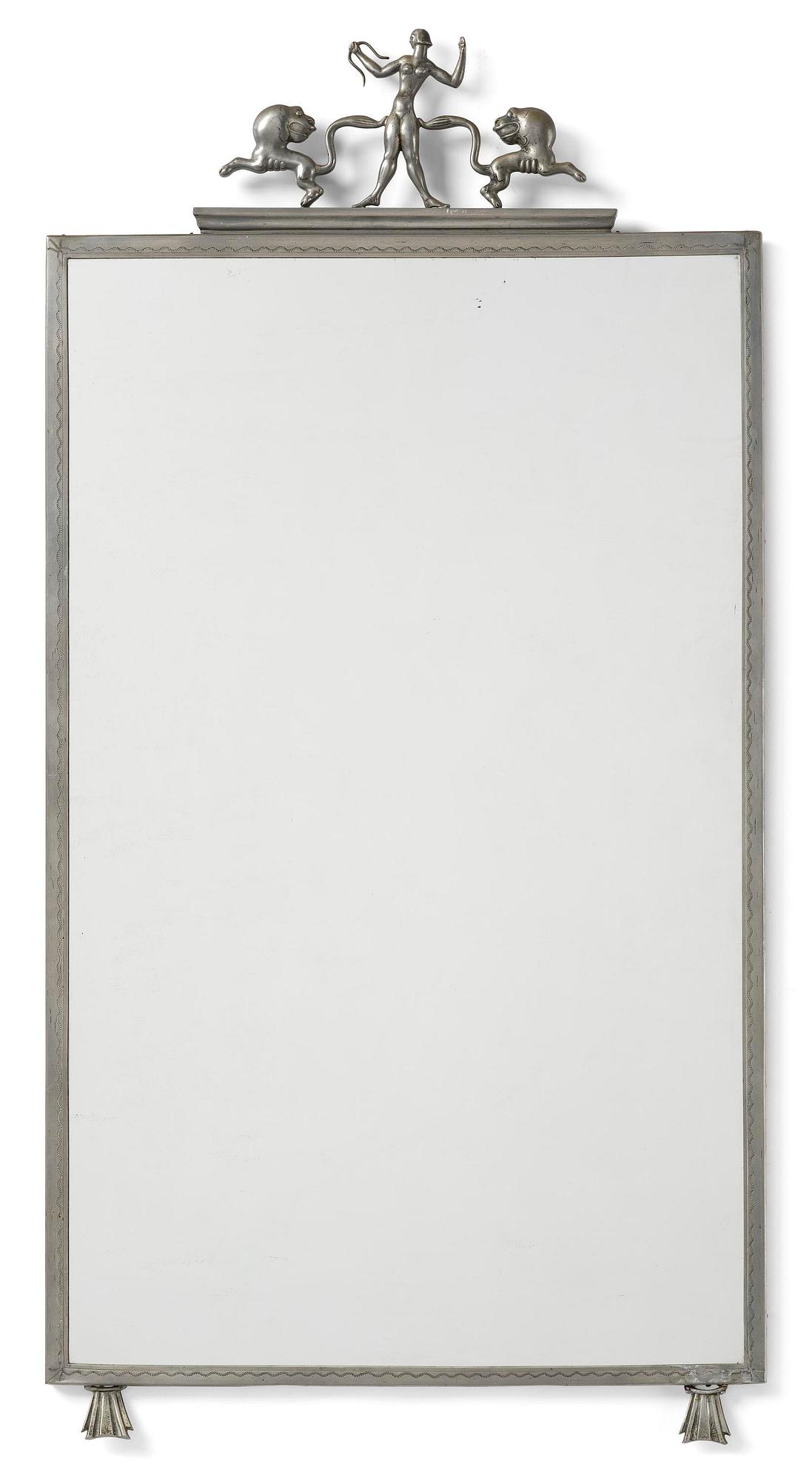 Nils Fougstedt, a Swedish Grace pewter mirror, Herman Bergman konstgjuteri, Stockholm, 1932.