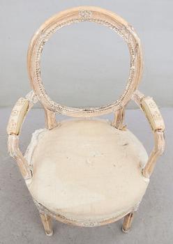 KARMSTOL, gustaviansk, 1700-talets andra hälft.