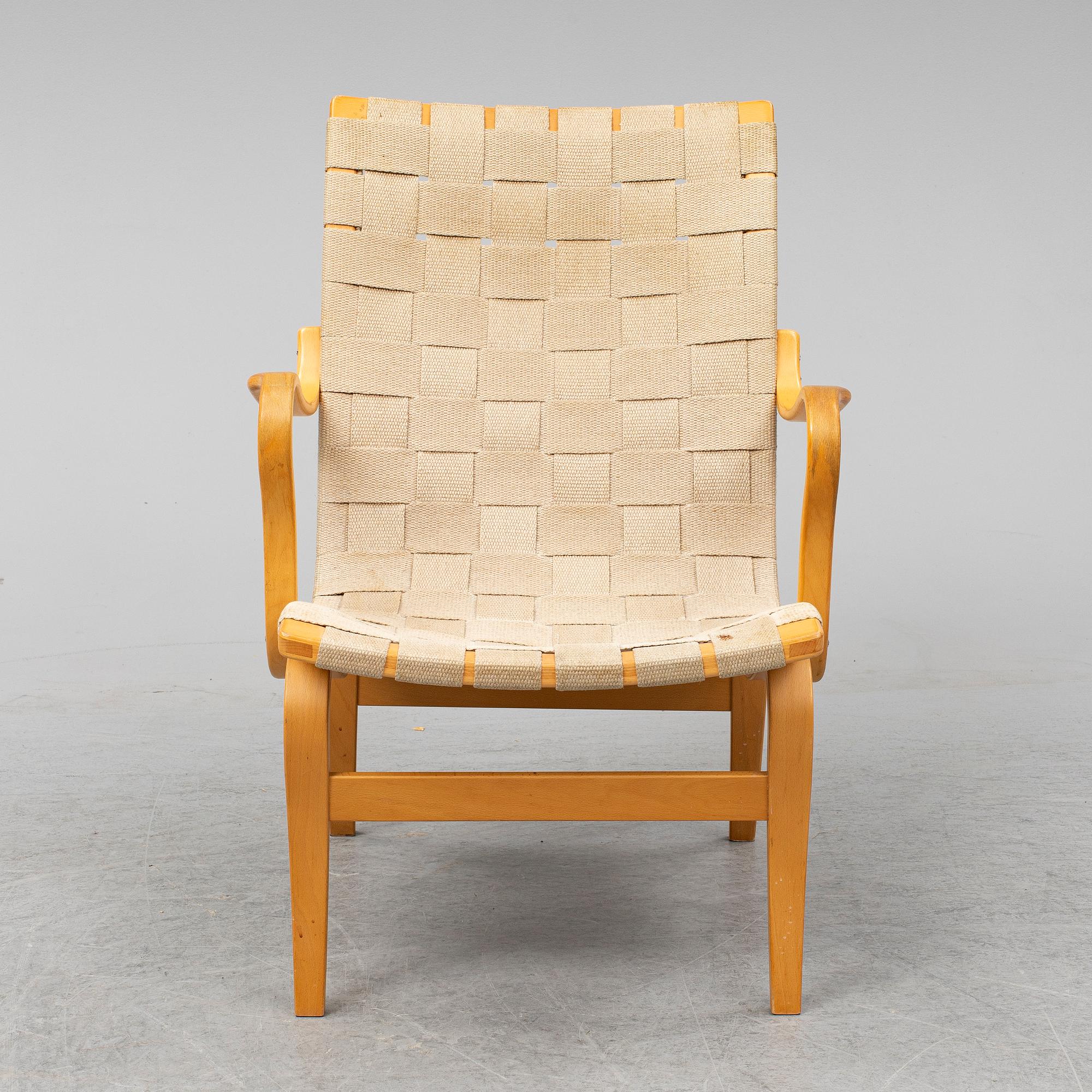 BRUNO MATHSSON, fåtölj, "Eva", Dux.