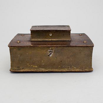 A box in the shape of two books 18th century.