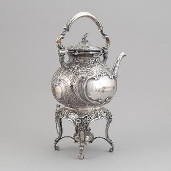 A German rococo style silver tea- and coffee service.