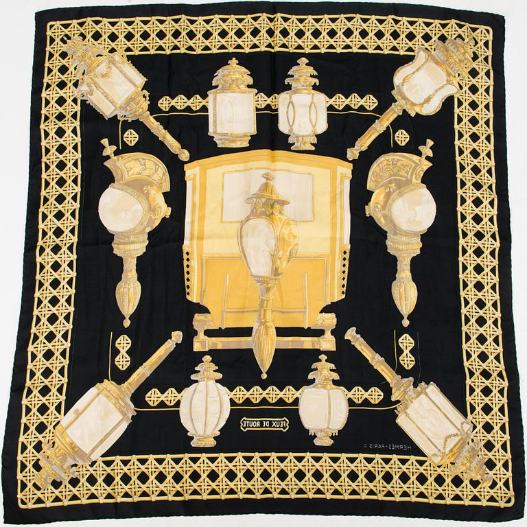 HERMÈS, "Feux de Route", TVÅ SCARFAR.