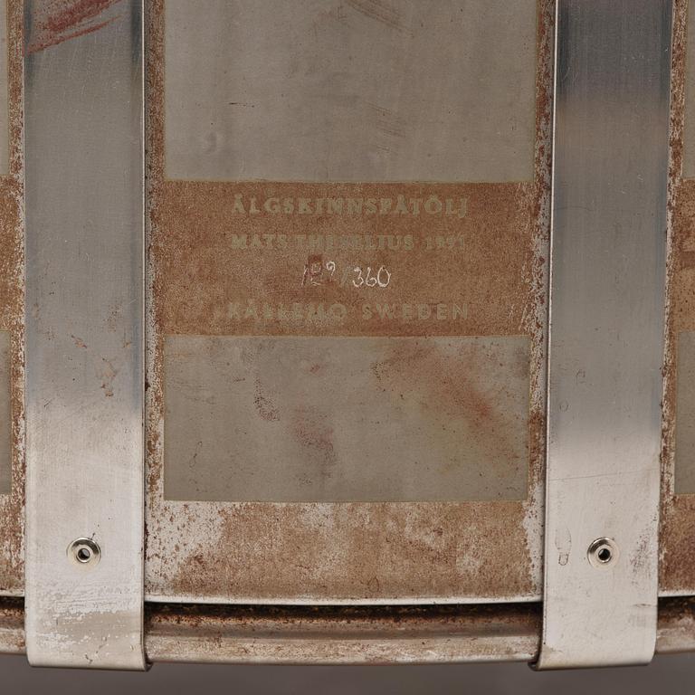 Mats Theselius, fåtölj, "Älgskinnsfåtöljen", ed. 182/360, Källemo, Värnamo, efter 1991.