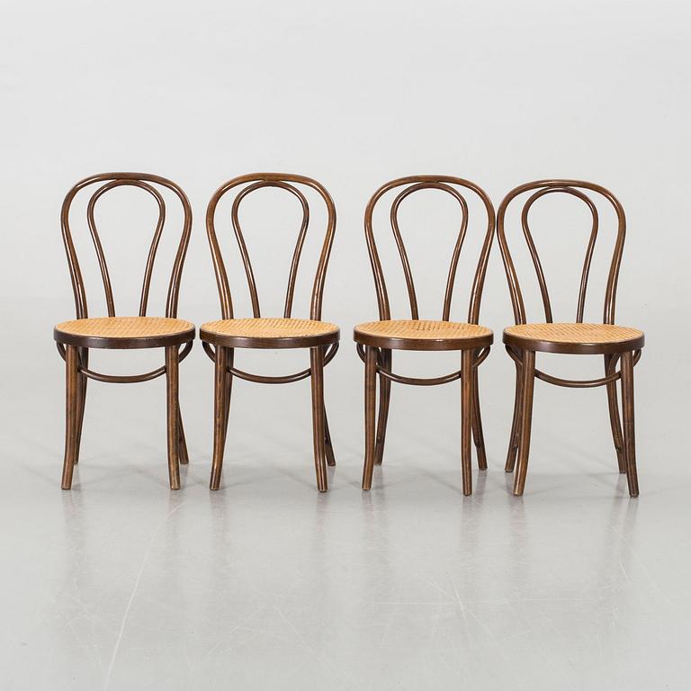 STOLAR, 4 st, 1900-talets andra hälft. Thonet-stil.