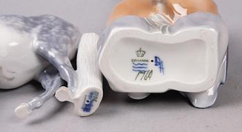 FIGURINER, 5 st, porslin, Royal Copenhagen, Danmark.