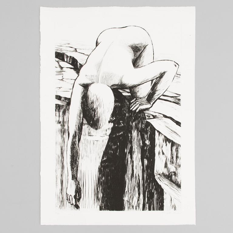 MARJATTA NUOREVA, graphic portfolio, mezzotint and drypoint 12 pcs, signed, numbered.