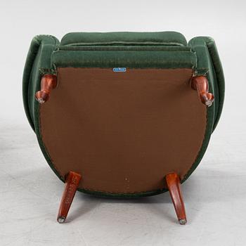 A pair of Bröderna Andersson easy chairs, mid 20th Century.