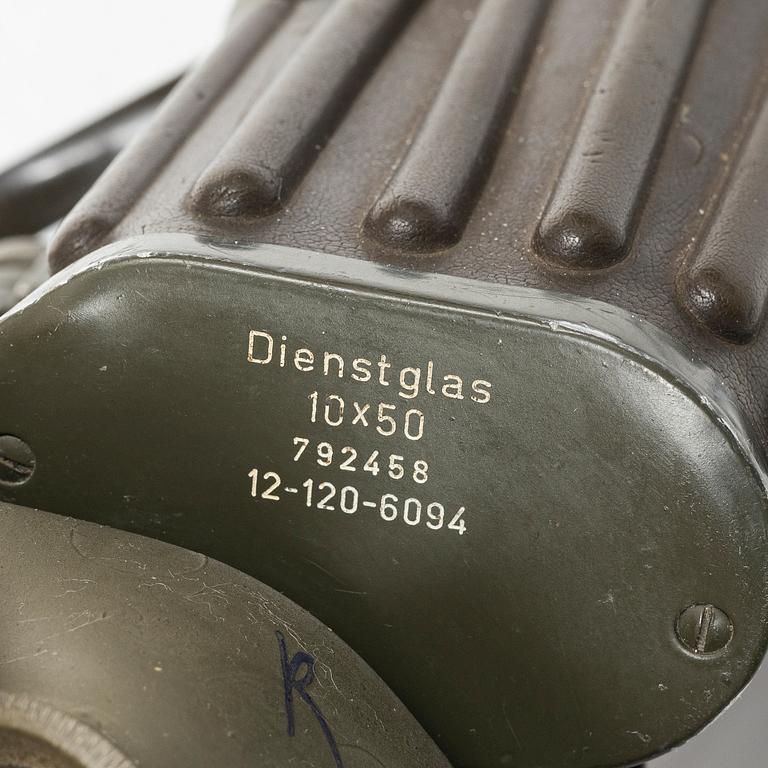 Binoculars, "Dienstglas" Bundeswehr, Hensoldt Wetzlar, 10x50.
