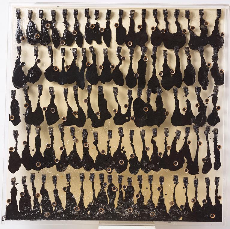 Arman (Armand Pierre Fernandez), Accumulation with ink bottles.