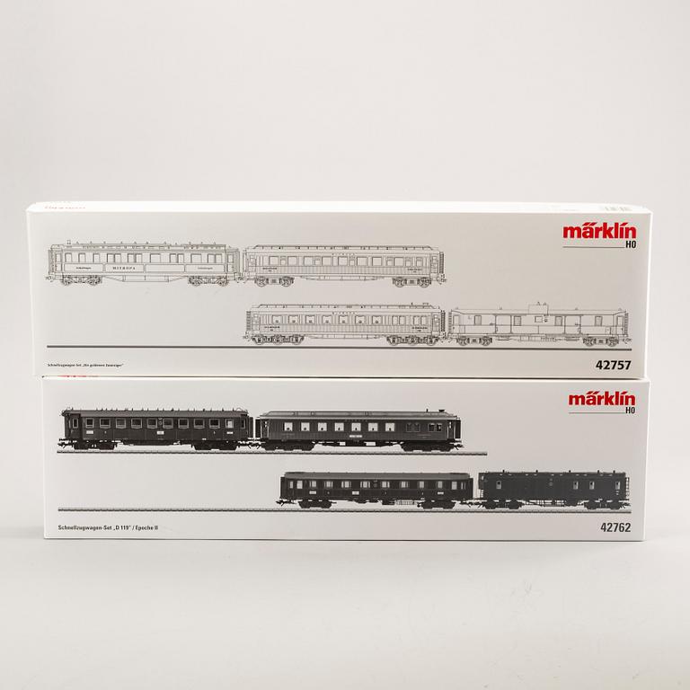 Märklin, 5 wagon sets, 42724, 42762, 42757, 4789 and 42765, H0.