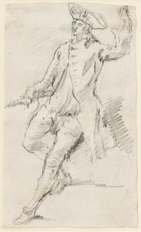 Giovanni Paolo Panini, attributed to, Study of a man with tricorn hat.