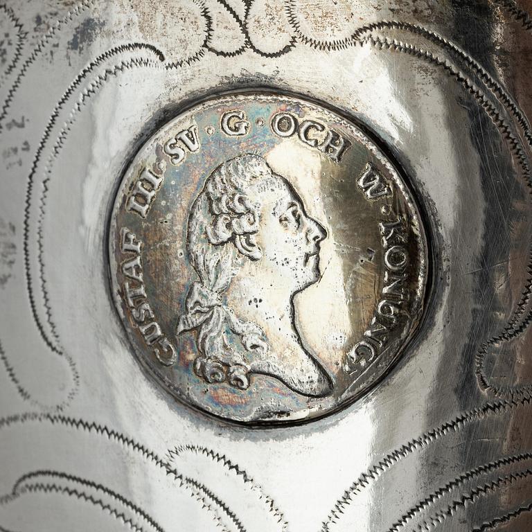Simson Ryberg, bägare, delvis förgyllt silver, Stockholm 1779. Gustaviansk.