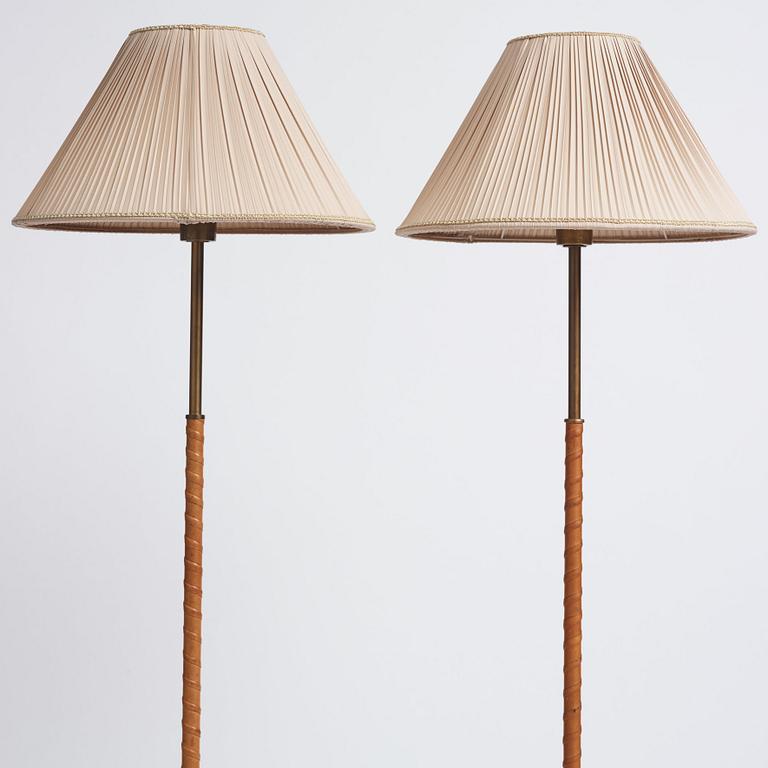 Harald Notini, possibly, a pair of floor lamps model "15750", Arvid Böhlmarks Lampfabrik, Stockholm 1950s-60s.