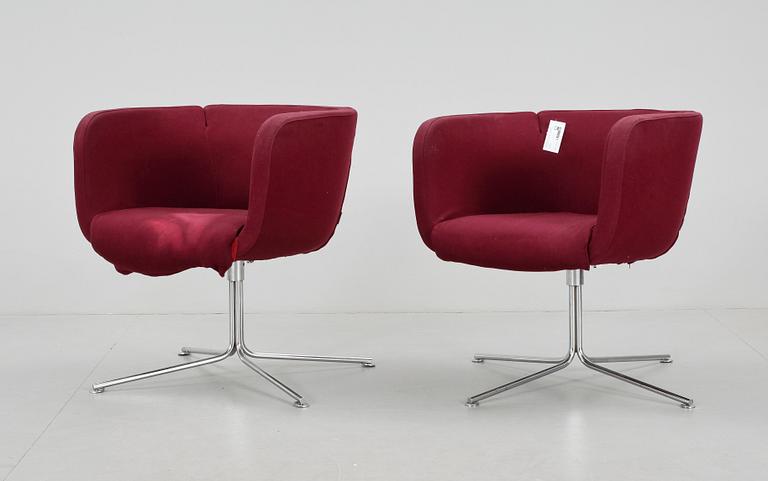 FÅTÖLJER, ett par, "Jelly", Piero Lissoni för Living Divani, Italien 1900/2000-tal.