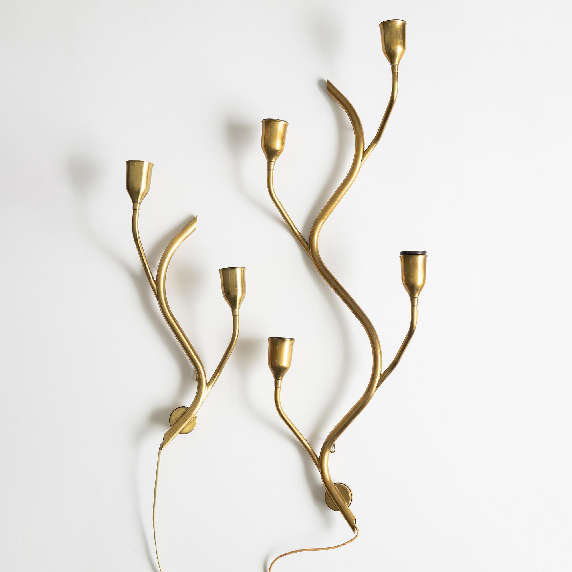 Vägglampor, 2 st, Astra, Norge, 1940/50-tal.