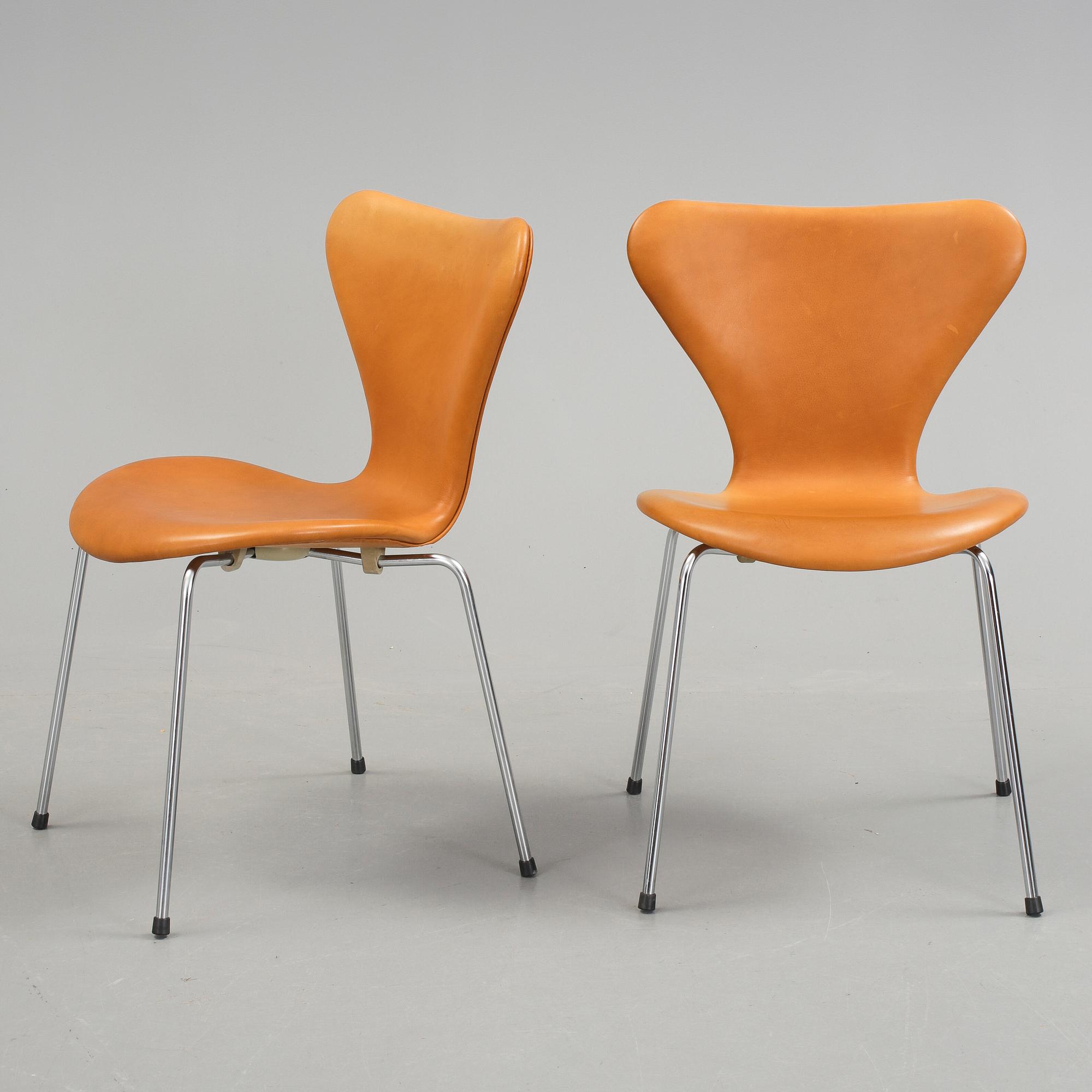 STOLAR, 6 st, "Sjuan", Arne Jacobsen, Fritz Hansen.