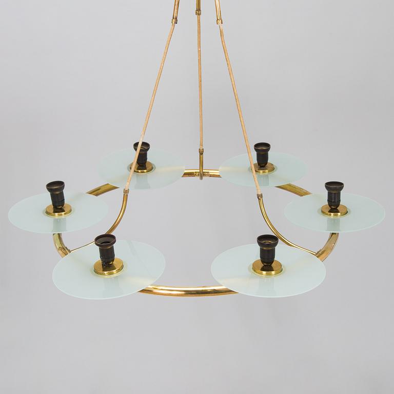 Paavo Tynell, taklampa, modell 6385/6 för Taito. Beställningsarbete 1938.