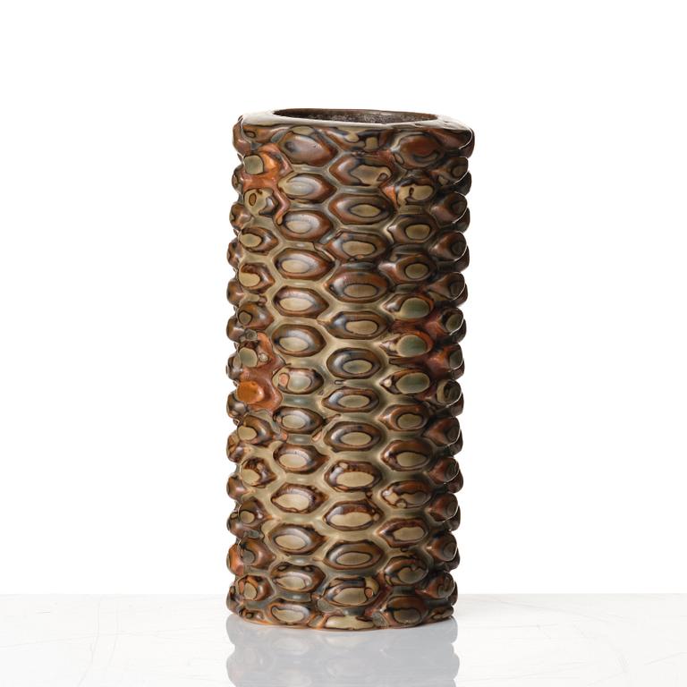 Axel Salto, a 'budding style' 'sung glazed' stoneware vase, Royal Copenhagen 1964, Denmark,