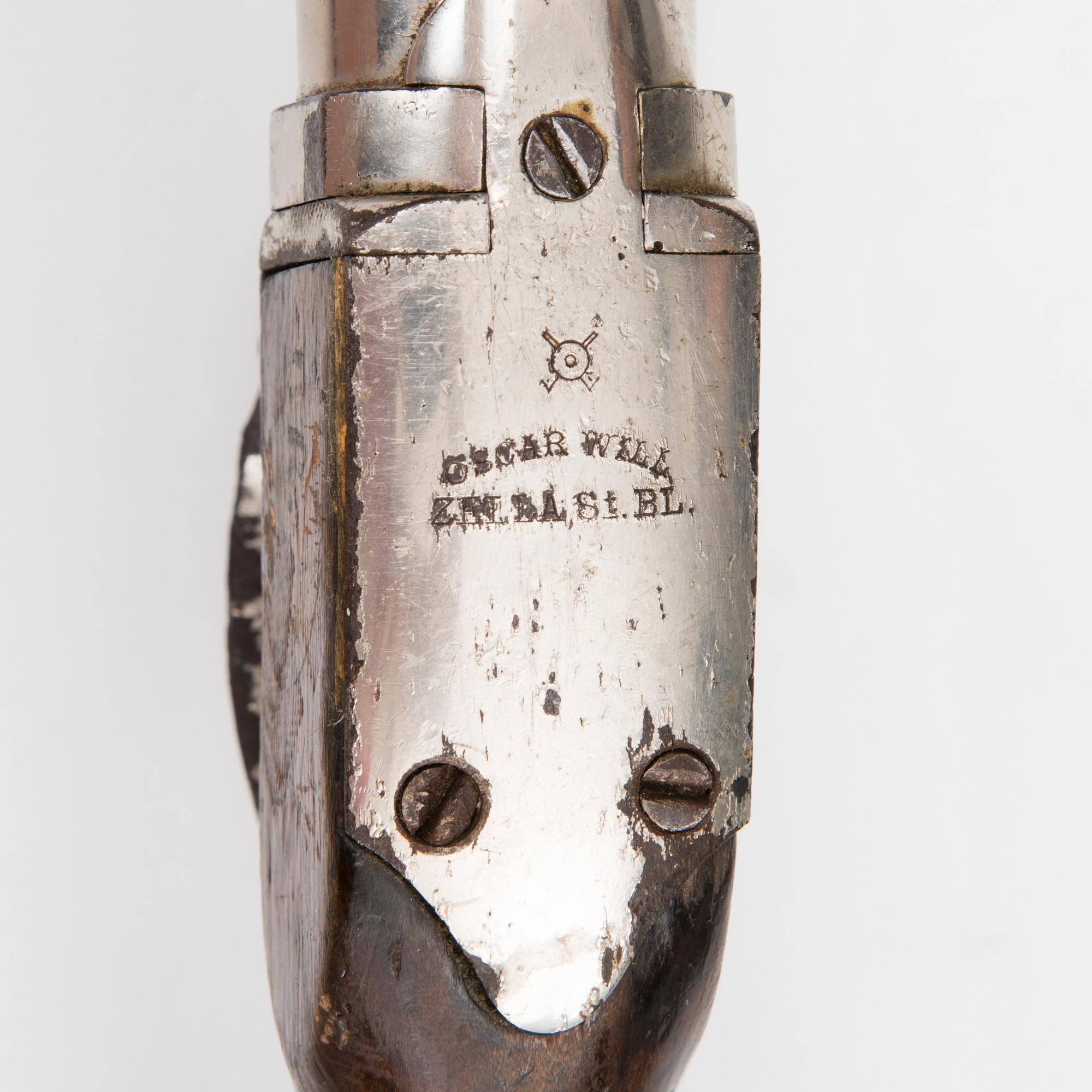 A German Oscar Will "Bugelspanner" air rifle, first half of 20th Century.
