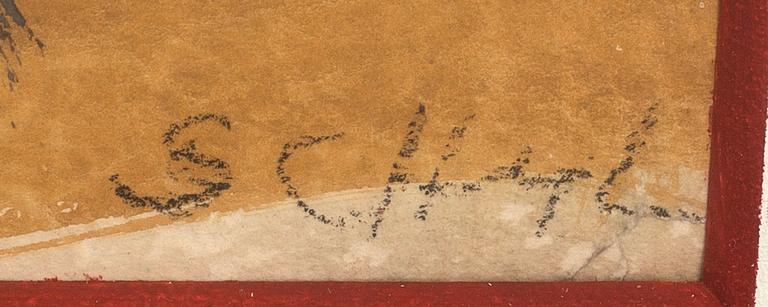 JULES SCHYL, blandteknik signerad.