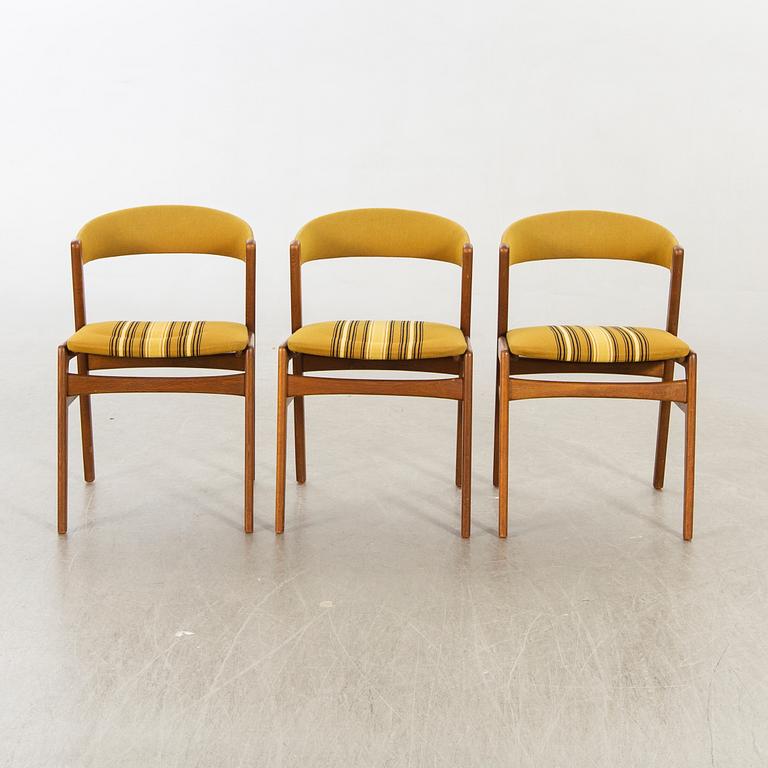 A set of three danish chairs.