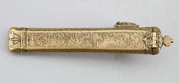 PENNSKRIN, mässing, orientalisk, 1700-/1800-tal.