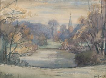 Johannes Gebhard, water colour, signed and dated-33.