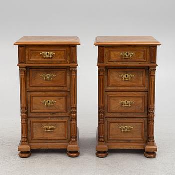 Chests of drawers, a pair, Neo-Renaissance, late 19th century.