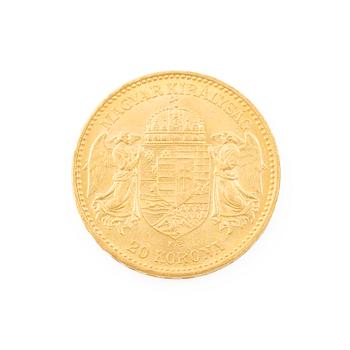 Gold coin, Hungary, 20 Korona, 1898.