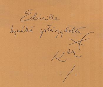 KARI SUOMALAINEN, pilapiirros, sekatekniikka, signeerattu.