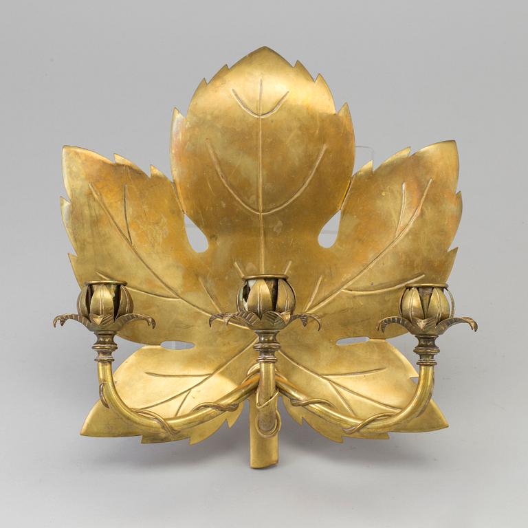 VÄGGAPPLIQUE, 1900-talets mitt.