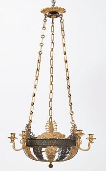 A Russian Empire 1820/30's six-light hanging lamp.