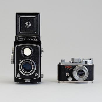 A Yashica-A and a Robot Star camera, mid 20th century.