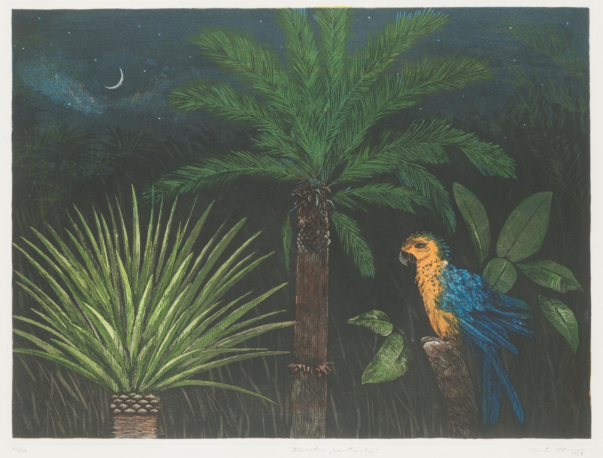 Tuula Lehtinen, etsaus, signeerattu ja päivätty 1987, numeroitu 46/50.