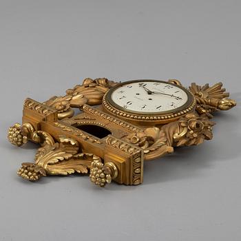 Wall clock, Gustavian style, P.N. Wohlin, Stockholm, 20th century.