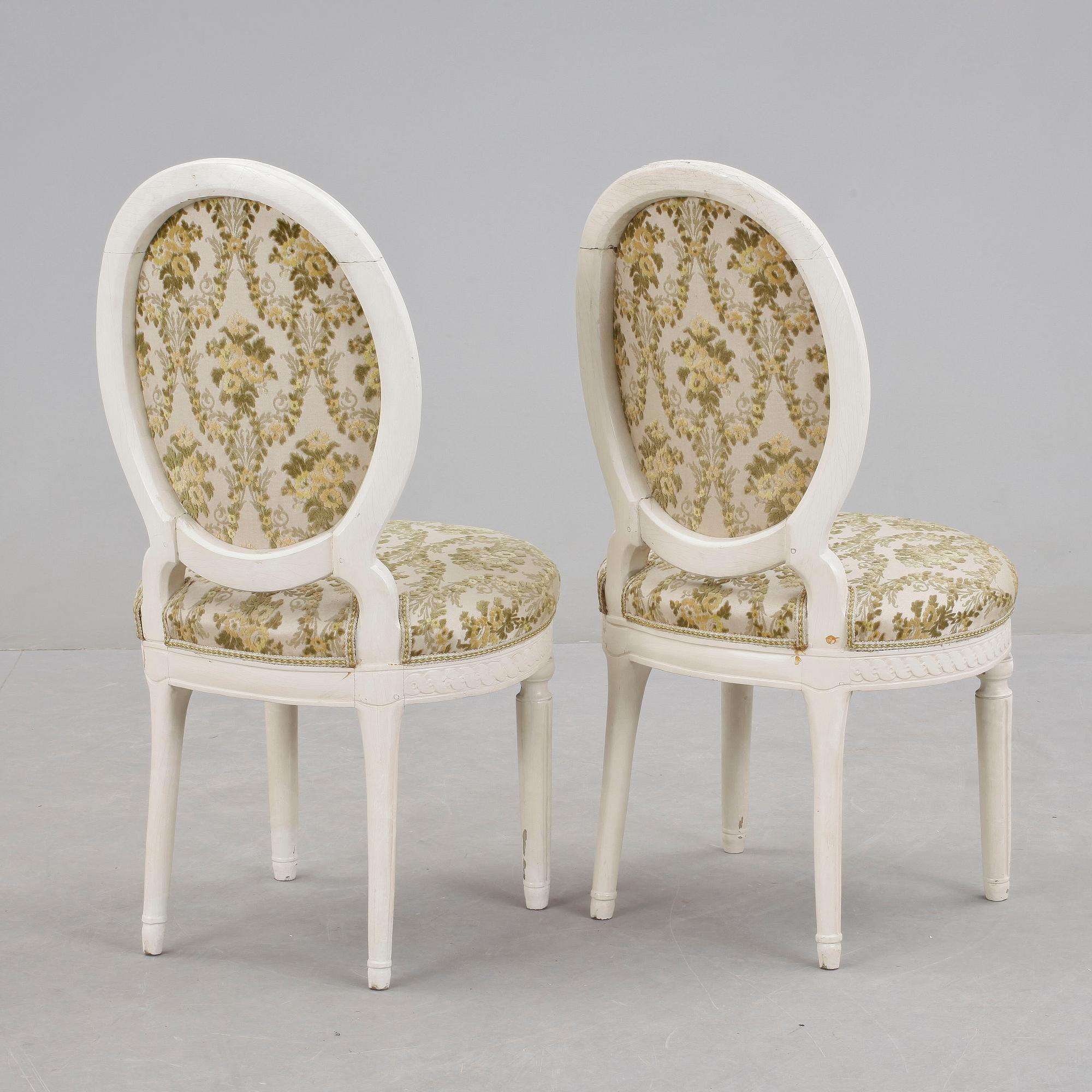 STOLAR, ett par, gustavianska, sent 1700-tal.