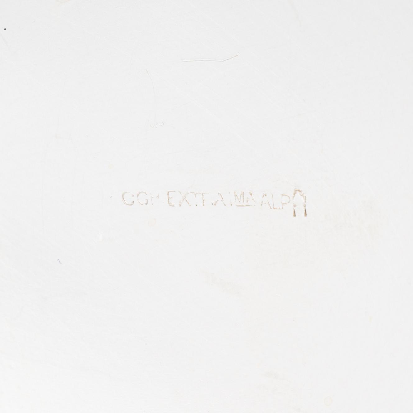 Shaker, tray and cocktail glass, silver plated.