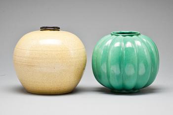 VASER, 2 st, stengods. 1940-tal.