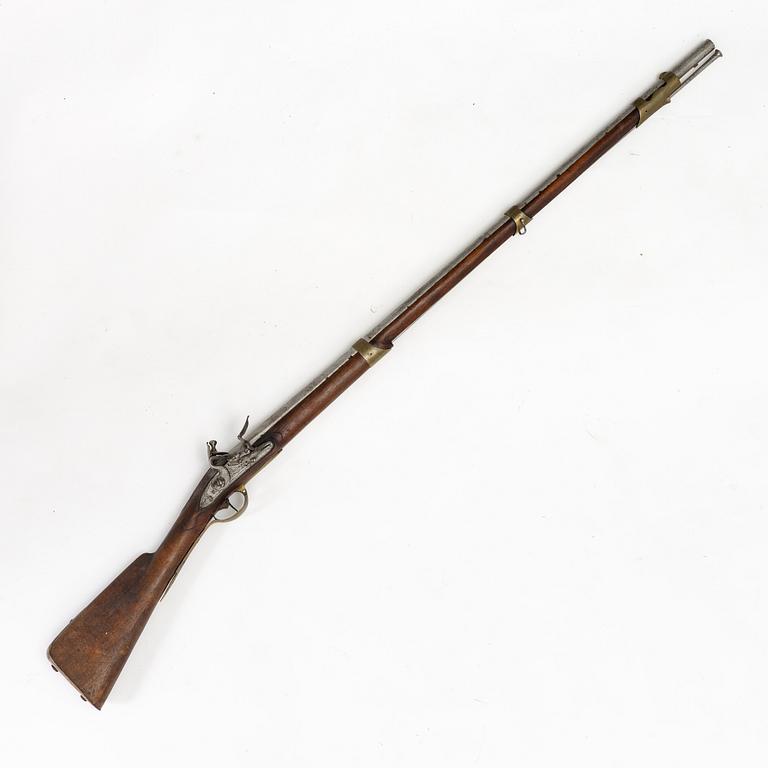 Flintlock rifle, signed Wålberg, Stockholm, (Anders W, 1720-93).