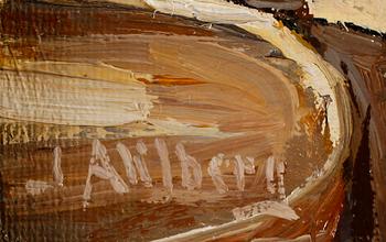 JOHN AHLBERG, olja på duk, signerad.