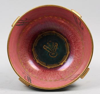 BÅLSKÅL, flintgods. Josef Ekberg, Gustavsberg, 1929.