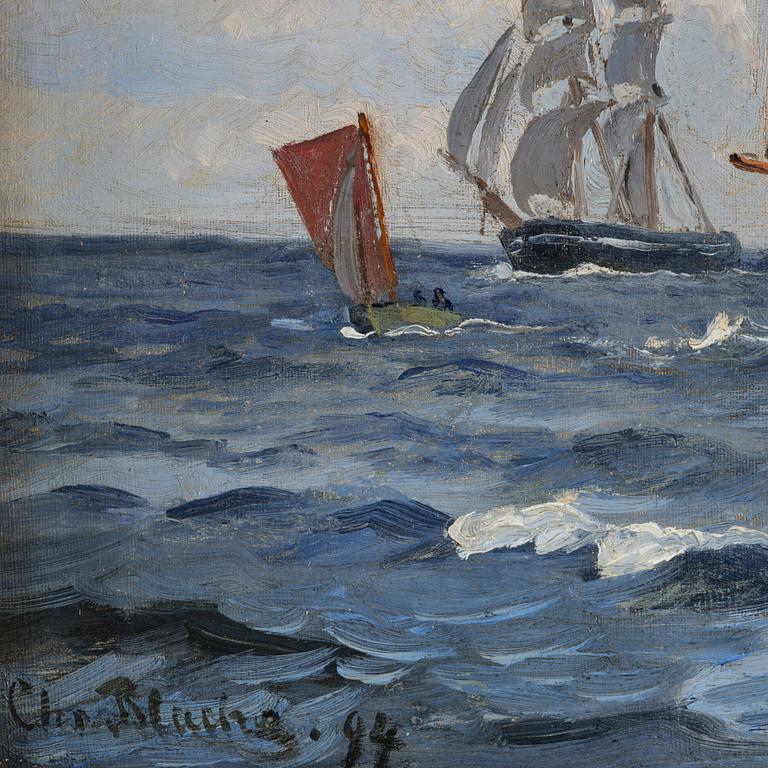 Christian Vigilius Blache, Two barques, brig etc. in Hollaenderdypet.